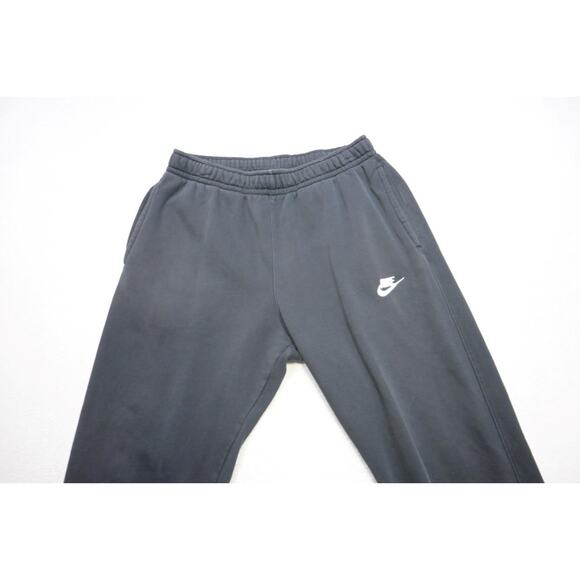 Nike Jogger Sweat Pants Tapered Cotton Blend Black W/Pockets Mens Sz Medium - Picture 4 of 9